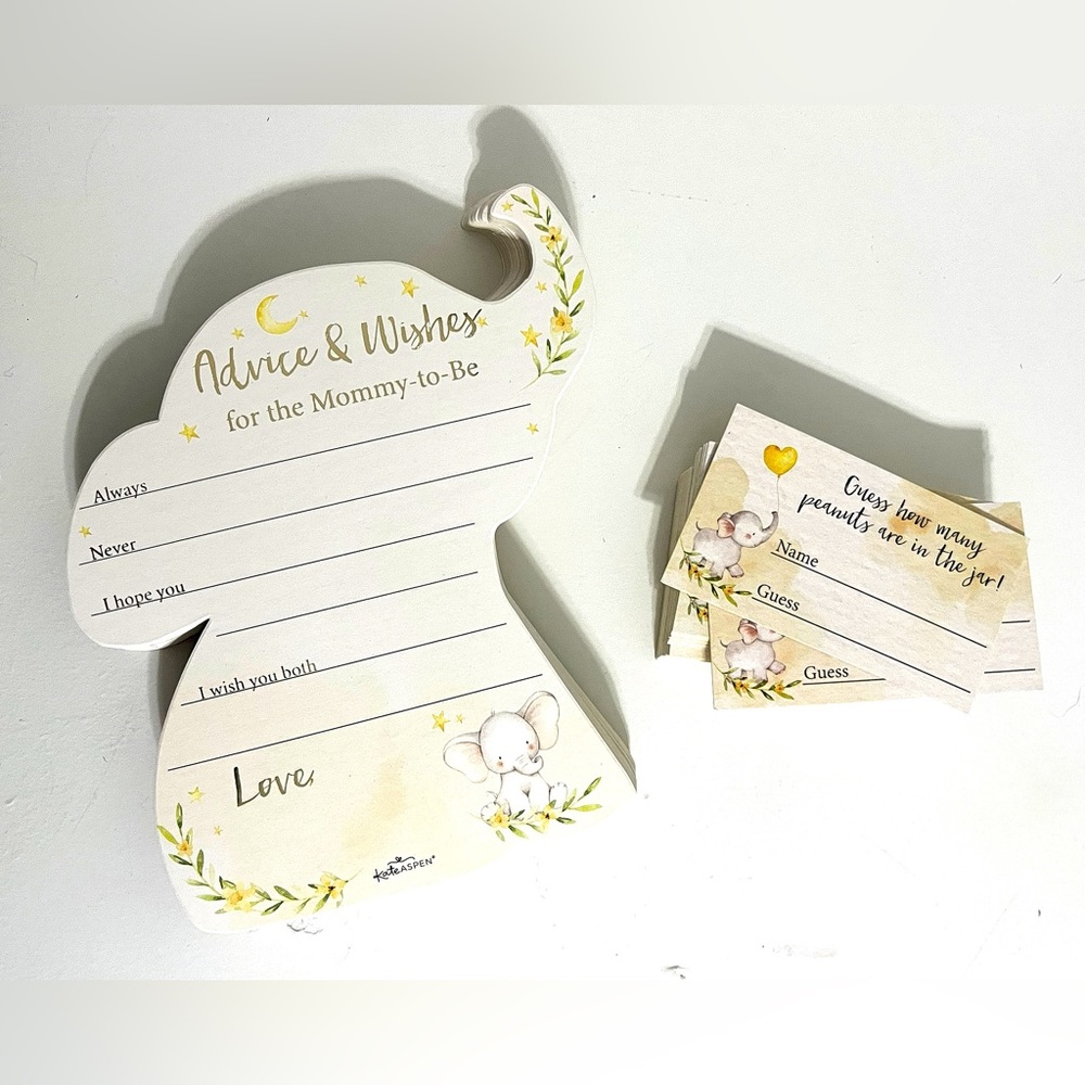Elephant Baby Shower Advice Cards